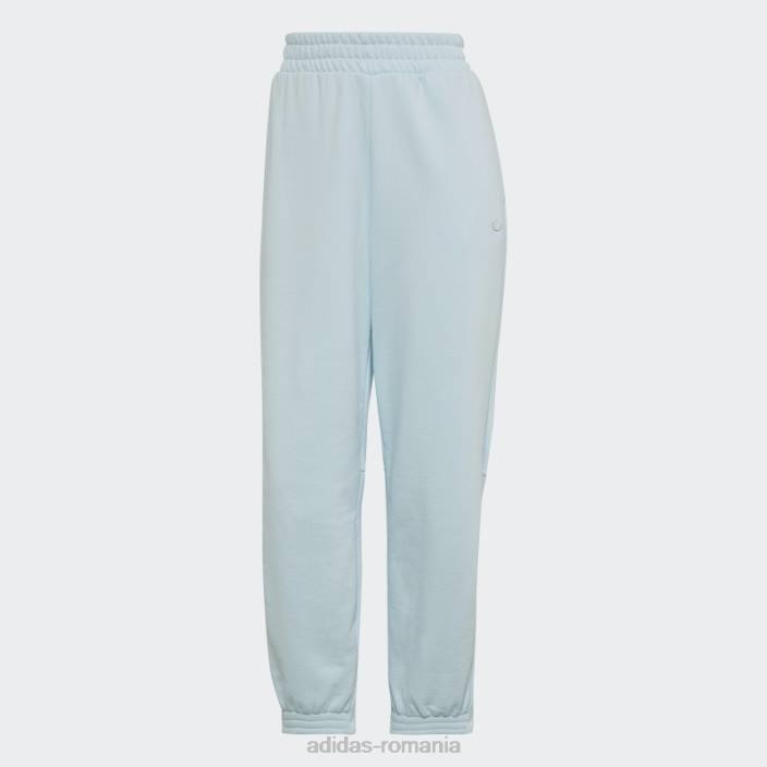 Adidas pantaloni de jogging relaxati adicolor contempo albastri femei albastru 2JBN3008
