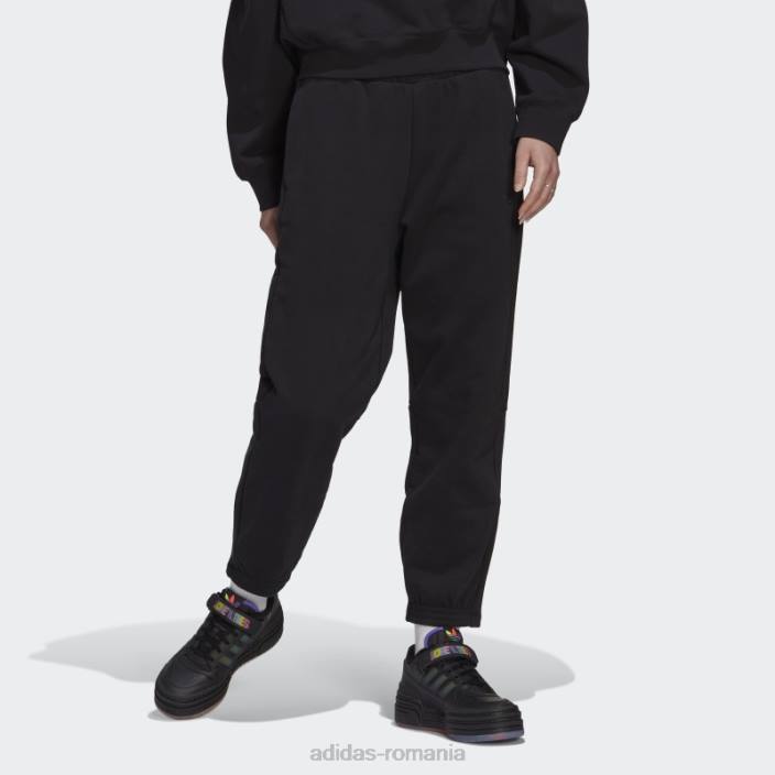 Adidas pantaloni de jogging relaxati adicolor contempo negri femei negru 2JBN10657