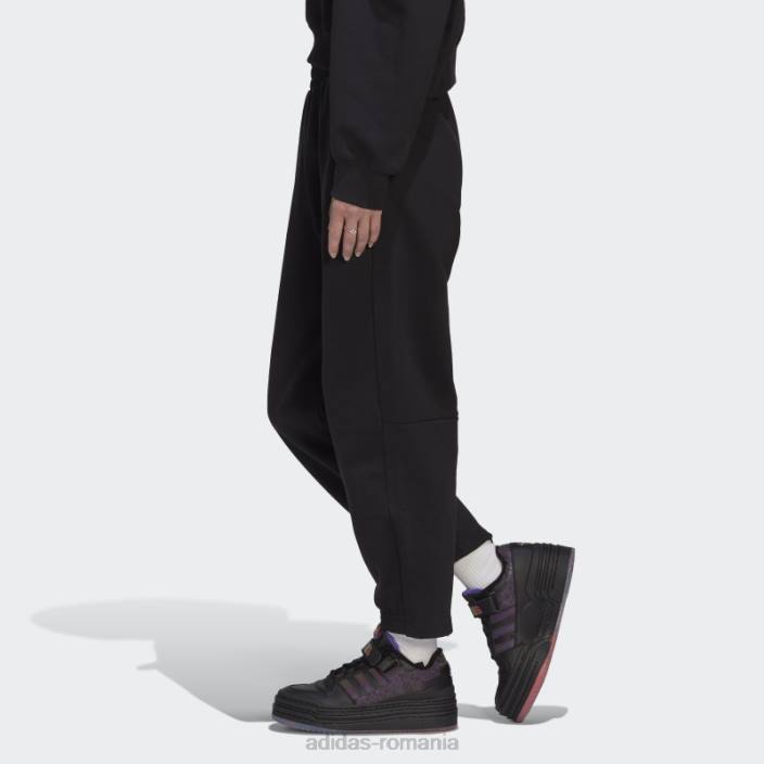 Adidas pantaloni de jogging relaxati adicolor contempo negri femei negru 2JBN10657
