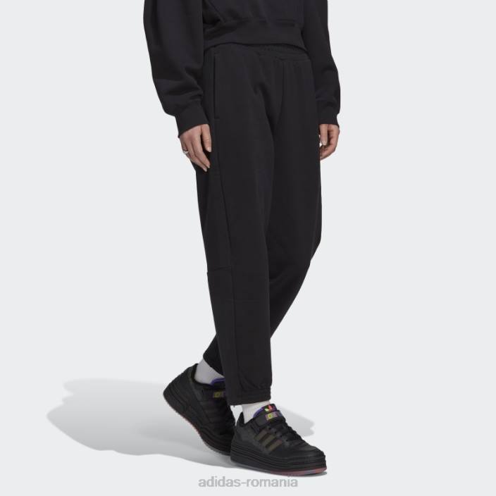 Adidas pantaloni de jogging relaxati adicolor contempo negri femei negru 2JBN10657