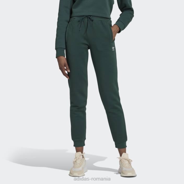 Adidas pantaloni de jogging subțiri din lână verde mineral adicolor essentials femei verde mineral 2JBN10421