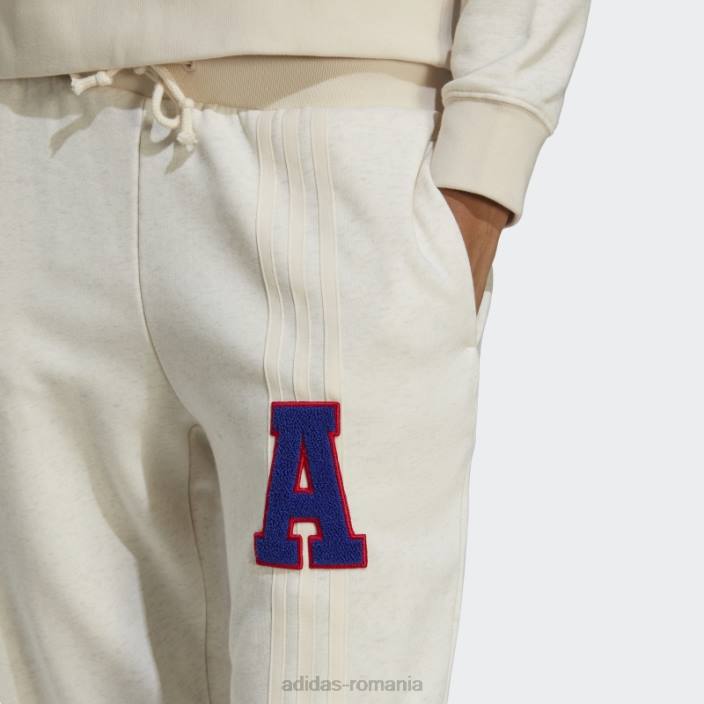 Adidas pantaloni de sport alb mel originals cu 3 dungi femei alb mel 2JBN10787