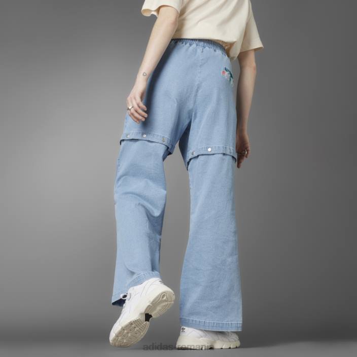 Adidas pantaloni de sport intotdeauna originali din denim spalati albastri dnm femei spălat albastru dnm 2JBN2839