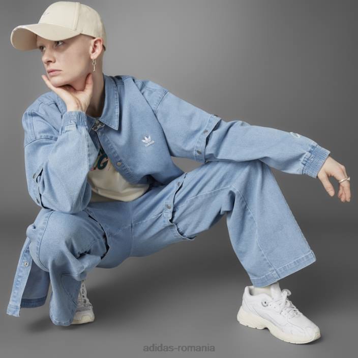 Adidas pantaloni de sport intotdeauna originali din denim spalati albastri dnm femei spălat albastru dnm 2JBN2839