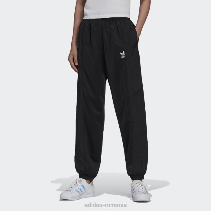 Adidas pantaloni de sport negri adicolor split trefoil femei negru 2JBN10595