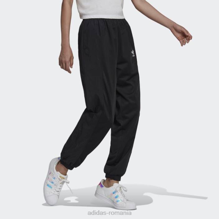 Adidas pantaloni de sport negri adicolor split trefoil femei negru 2JBN10595