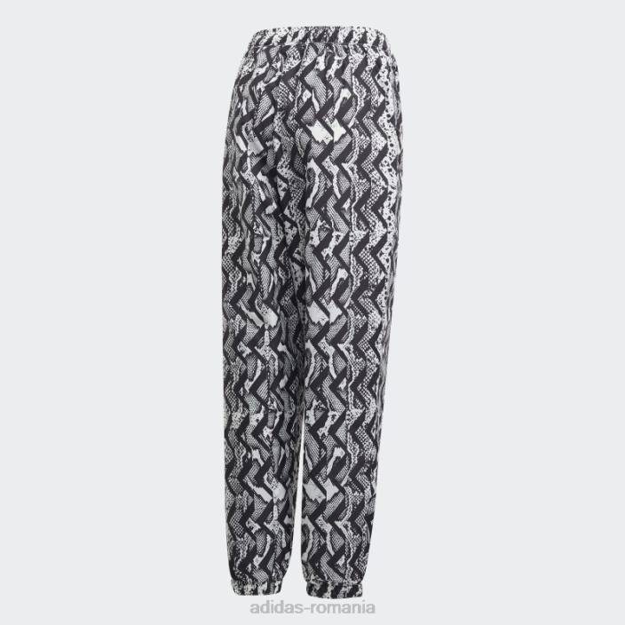 Adidas pantaloni de trening cu imprimeu peste tot negru adidas femei alb negru 2JBN17580