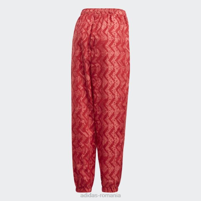 Adidas pantaloni de trening cu imprimeu peste tot, roșu intermitent adidas femei roșu intermitent/stacojiu 2JBN17544