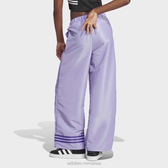 Adidas pantaloni de trening liliac cu picioare late femei liliac 2JBN17423