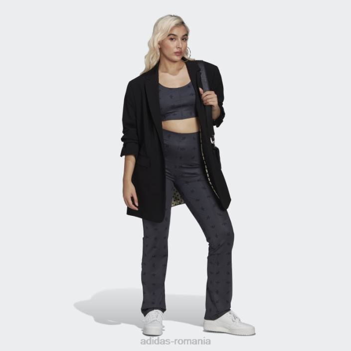 Adidas pantaloni elastici cu imprimeu gri noapte femei gri de noapte 2JBN10733