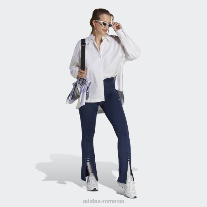Adidas pantaloni evazați cu tiv despicat night indigo femei indigo de noapte 2JBN9829