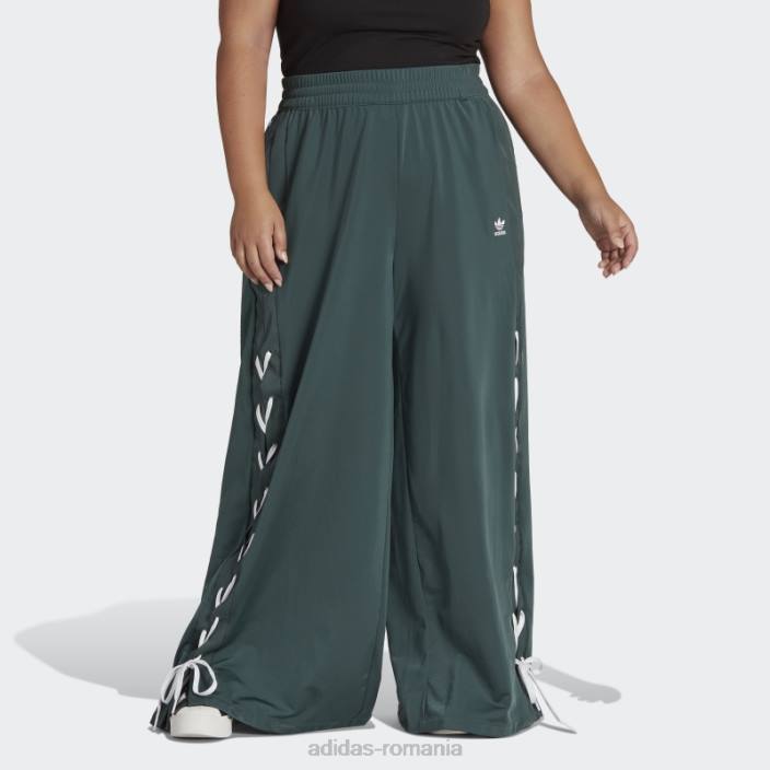 Adidas pantaloni largi cu dantelă, verde mineral, întotdeauna originali (plus mărime) femei verde mineral 2JBN10655