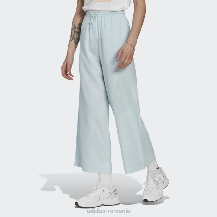 Adidas pantaloni largi de in albastru 7/8 femei albastru 2JBN10666
