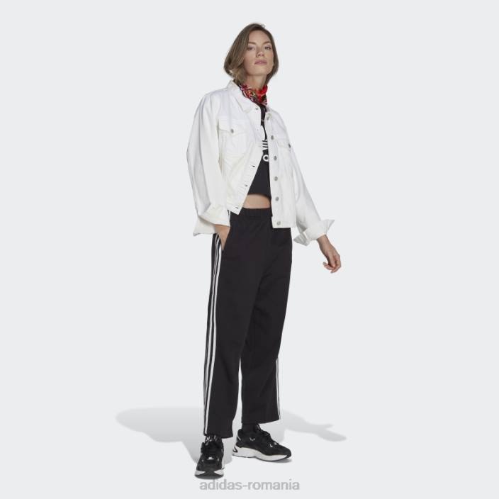 Adidas pantaloni negri cu tivul deschis femei negru 2JBN9476
