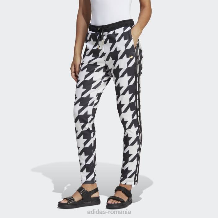 Adidas pantaloni negri din picior de hound sst femei alb negru 2JBN9389