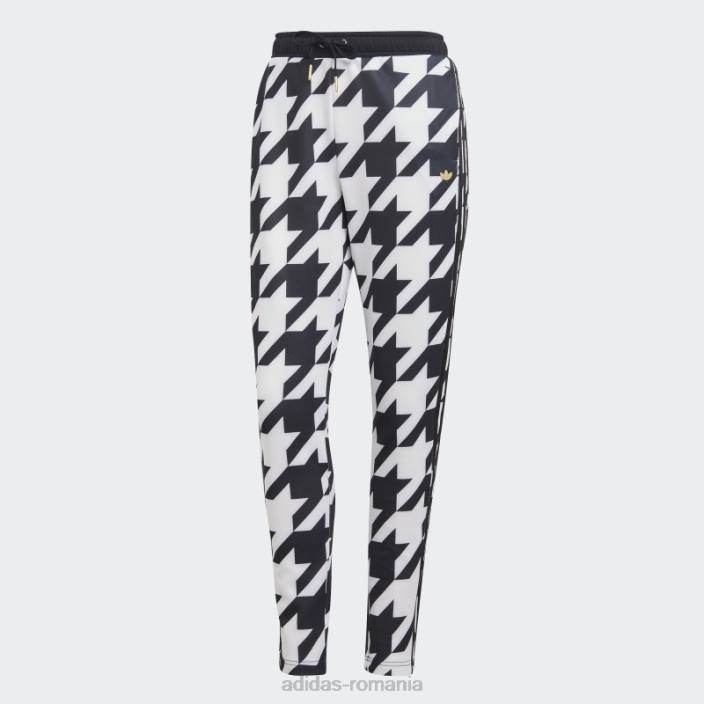 Adidas pantaloni negri din picior de hound sst femei alb negru 2JBN9389