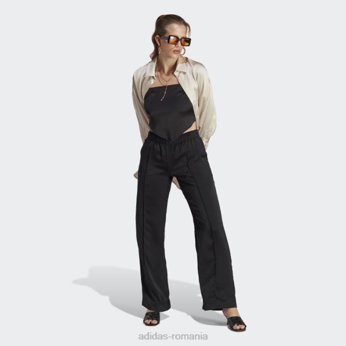 Adidas pantaloni negri din satin premium essentials femei negru 2JBN16732