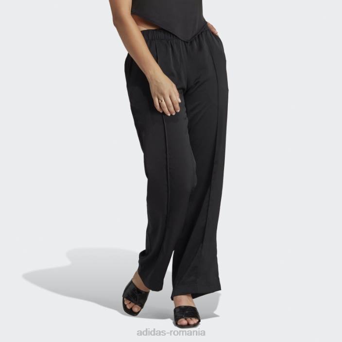 Adidas pantaloni negri din satin premium essentials femei negru 2JBN9251