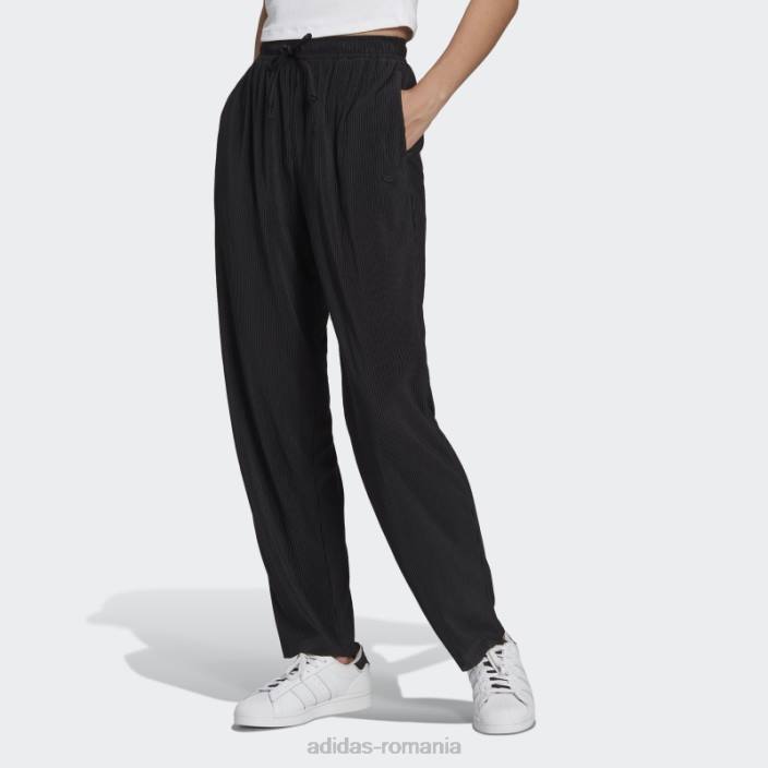 Adidas pantaloni plissé adicolor negri femei negru 2JBN10639