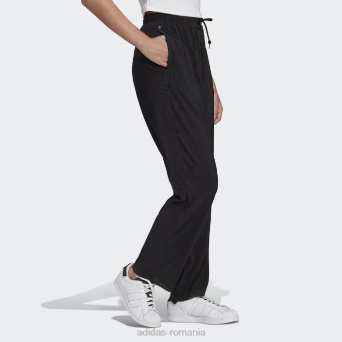 Adidas pantaloni plissé adicolor negri femei negru 2JBN10639