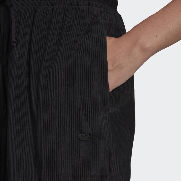 Adidas pantaloni plissé adicolor negri femei negru 2JBN10639