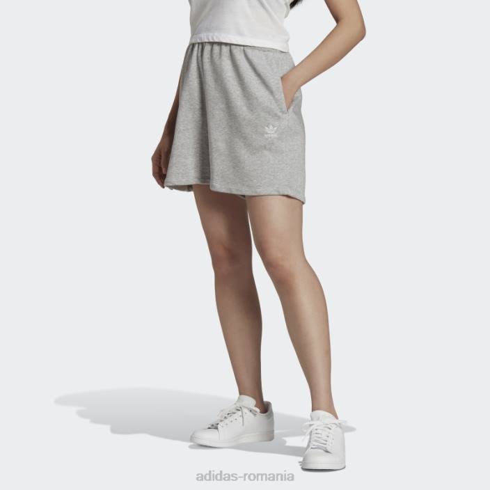 Adidas pantaloni scurți adicolor essentials french terry gri mediu femei gri mediu 2JBN9775