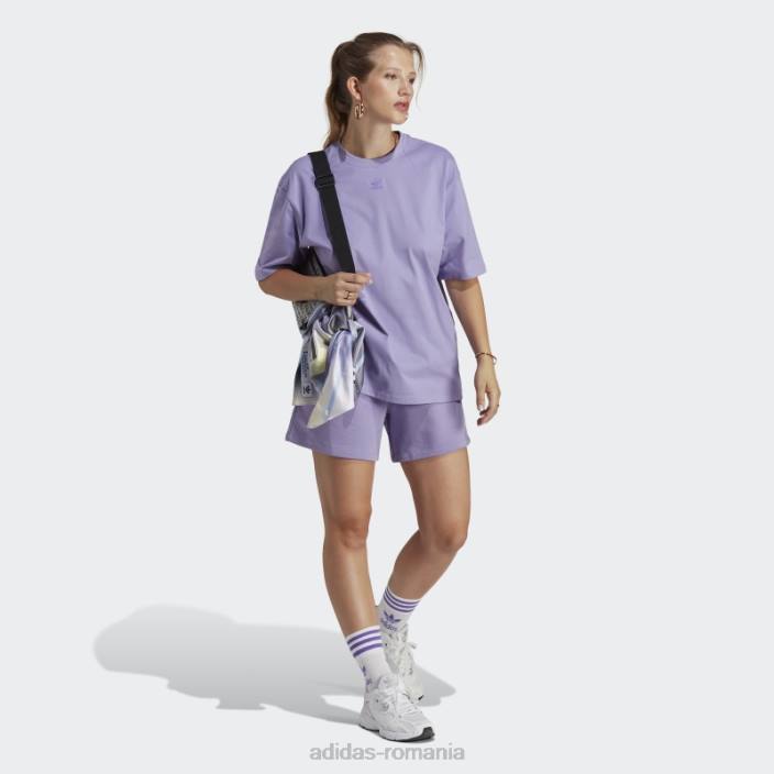 Adidas pantaloni scurți adicolor essentials french terry lila femei liliac 2JBN8960