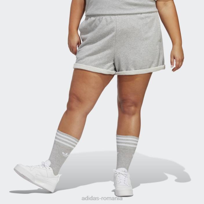 Adidas pantaloni scurți adicolor essentials french terry (plus mărime) gri mediu adidas femei gri mediu 2JBN9228