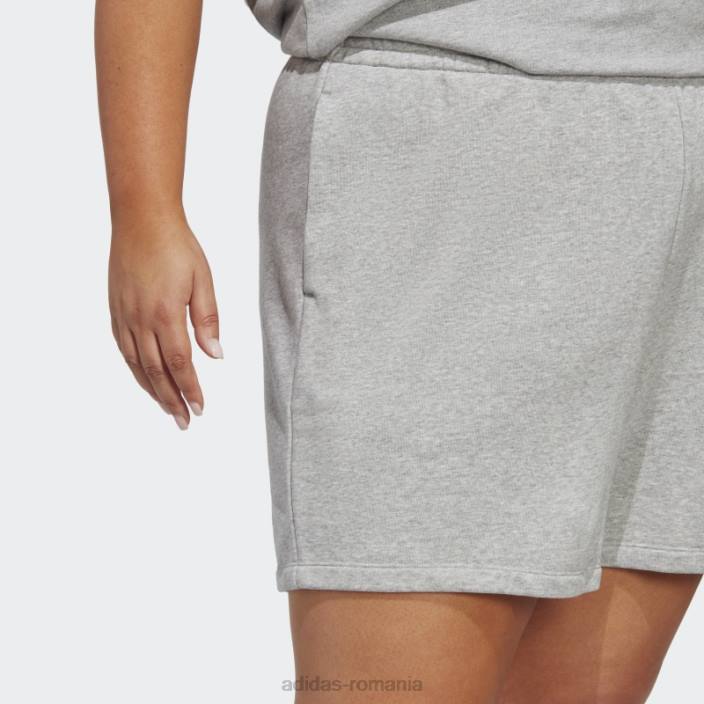 Adidas pantaloni scurți adicolor essentials french terry (plus mărime) gri mediu adidas femei gri mediu 2JBN9228