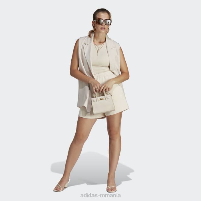 Adidas pantaloni scurți albi adicolor essentials french terry femei alb 2JBN16546