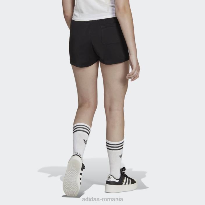 Adidas pantaloni scurți albi cu 3 dungi femei alb negru 2JBN8850
