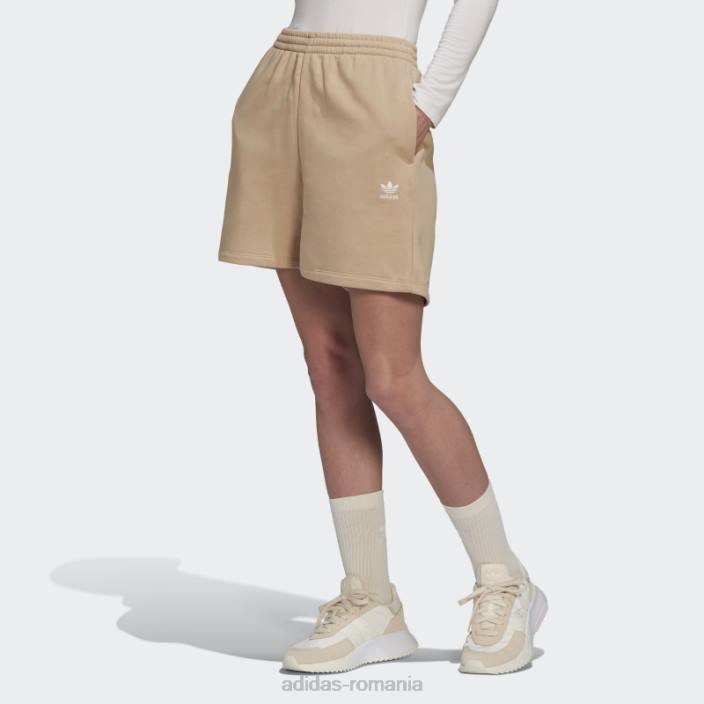 Adidas pantaloni scurți bej adicolor essentials french terry femei bej 2JBN10522