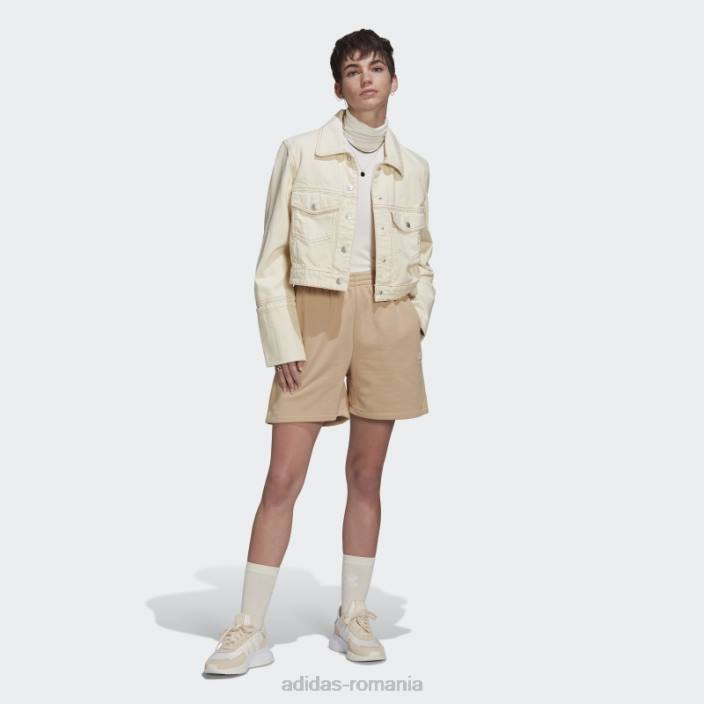 Adidas pantaloni scurți bej adicolor essentials french terry femei bej 2JBN10522