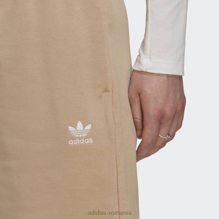 Adidas pantaloni scurți bej adicolor essentials french terry femei bej 2JBN10522