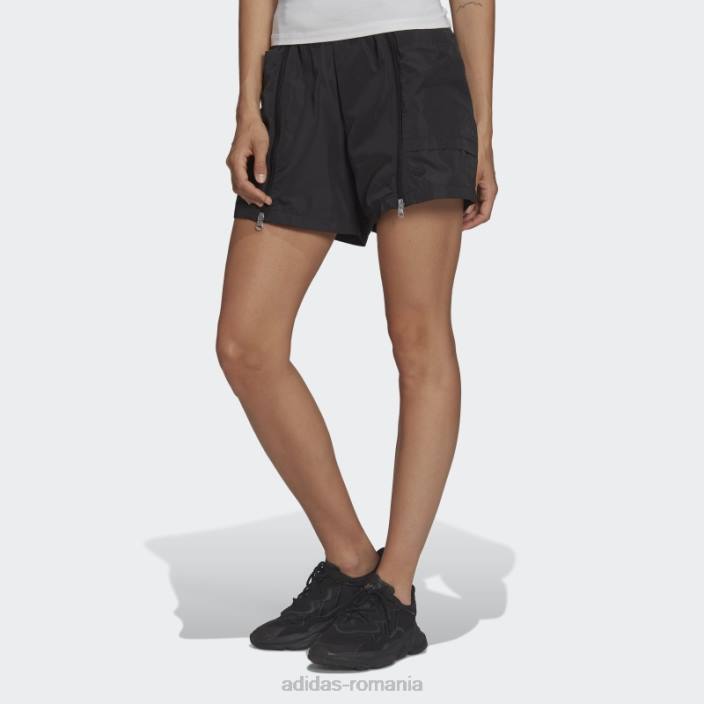 Adidas pantaloni scurți cu fermoar adicolor negru femei negru 2JBN3133