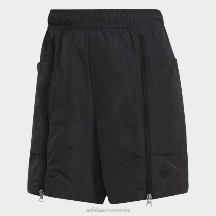 Adidas pantaloni scurți cu fermoar adicolor negru femei negru 2JBN3133