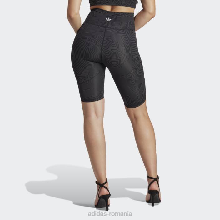 Adidas pantaloni scurți cu imprimeu marmură carbon femei carbon/negru 2JBN9284