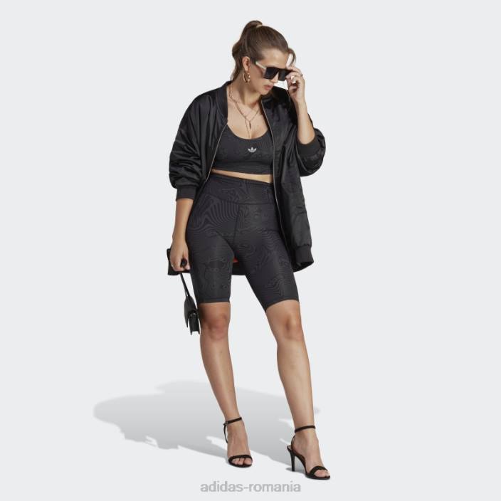 Adidas pantaloni scurți cu imprimeu marmură carbon femei carbon/negru 2JBN9284