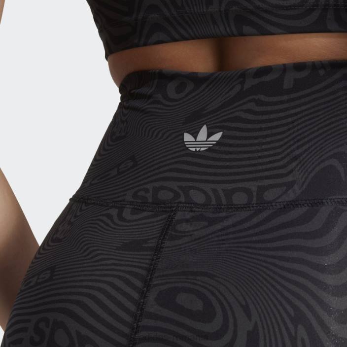 Adidas pantaloni scurți cu imprimeu marmură carbon femei carbon/negru 2JBN9284