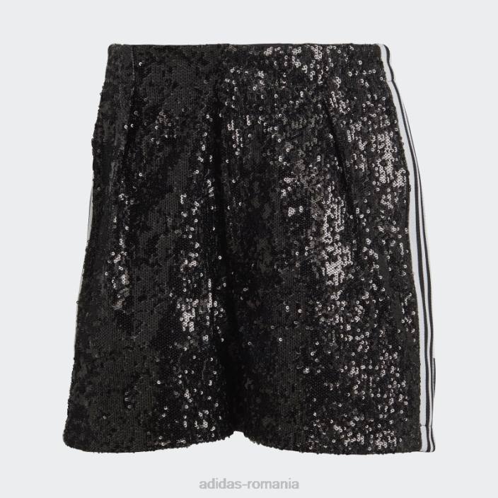 Adidas pantaloni scurți cu paiete versiune albastră negru femei negru 2JBN2581