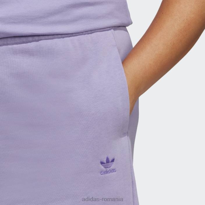 Adidas pantaloni scurți de felpa franțuzească adicolor essentials (mărime plus) liliac femei liliac 2JBN9218