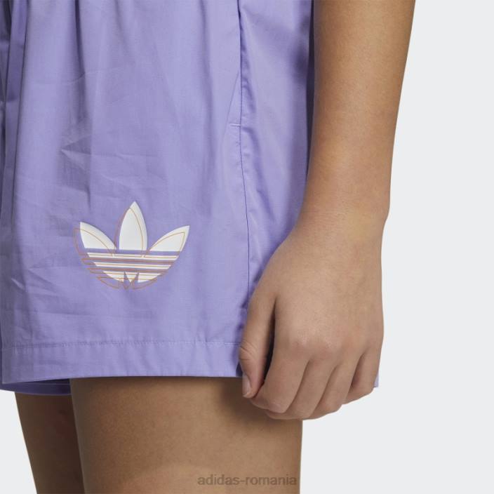Adidas pantaloni scurți de streetball violet deschis femei violet deschis/alb 2JBN3746