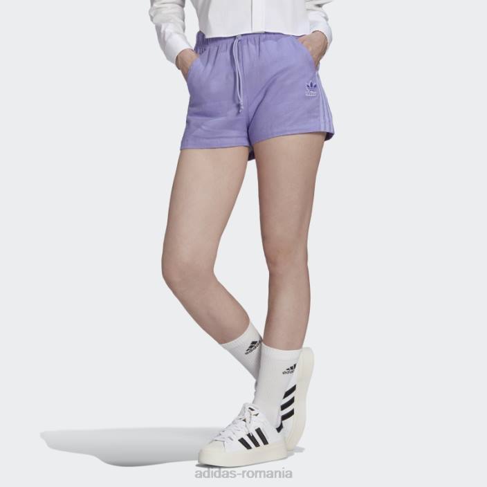 Adidas pantaloni scurți din in violet deschis femei violet deschis 2JBN17558