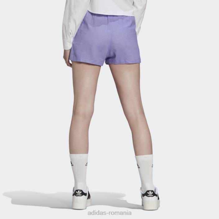 Adidas pantaloni scurți din in violet deschis femei violet deschis 2JBN17558