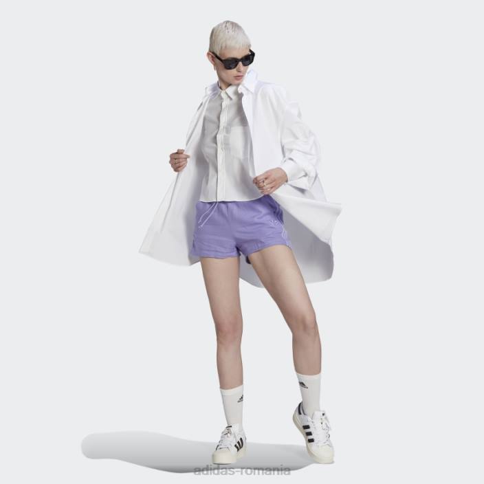 Adidas pantaloni scurți din in violet deschis femei violet deschis 2JBN17558