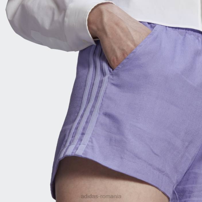 Adidas pantaloni scurți din in violet deschis femei violet deschis 2JBN17558