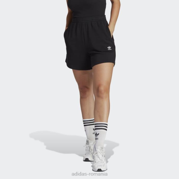 Adidas pantaloni scurți negri din țesătură franțuzească adicolor essentials femei negru 2JBN2465