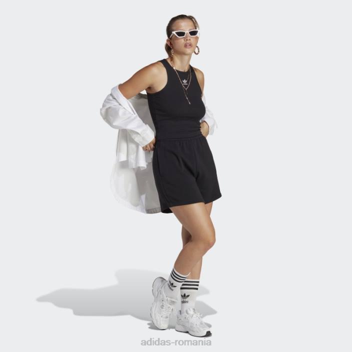 Adidas pantaloni scurți negri din țesătură franțuzească adicolor essentials femei negru 2JBN2465
