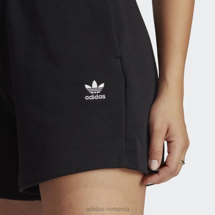 Adidas pantaloni scurți negri din țesătură franțuzească adicolor essentials femei negru 2JBN2465