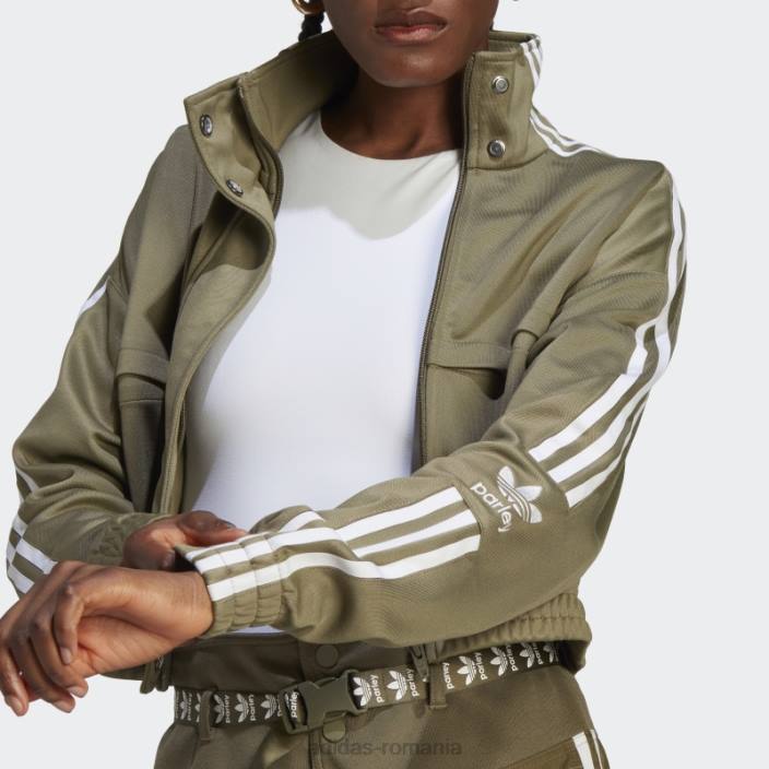 Adidas parley track top olive femei măsline 2JBN17420